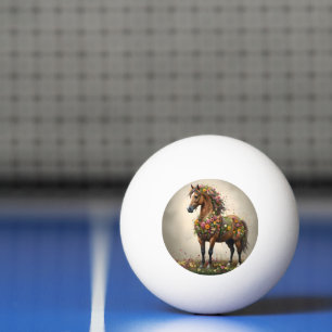 Petals And Hooves: Brown Horse Fantasy Garden, Ping Pong Ball
