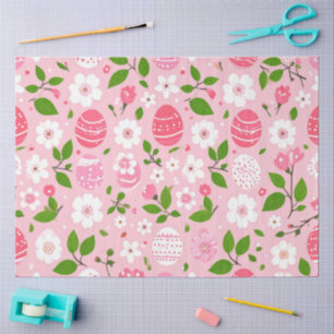 Petals and Painted Eggs Tissue Paper