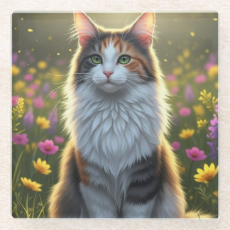 Petals And Paws Glass Coaster