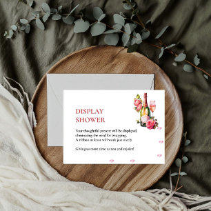 Petals And Prosecco Bridal Shower Display Shower Enclosure Card
