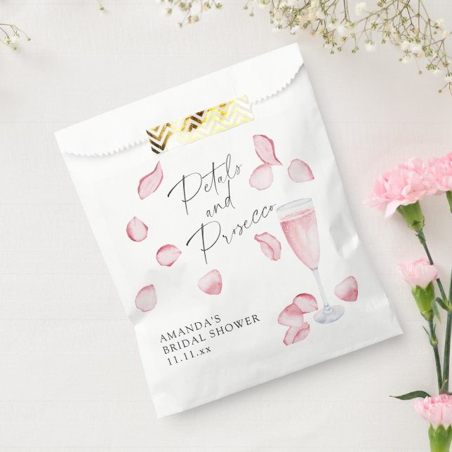 Petals and Prosecco Bridal Shower Favour Bag (Sealed)