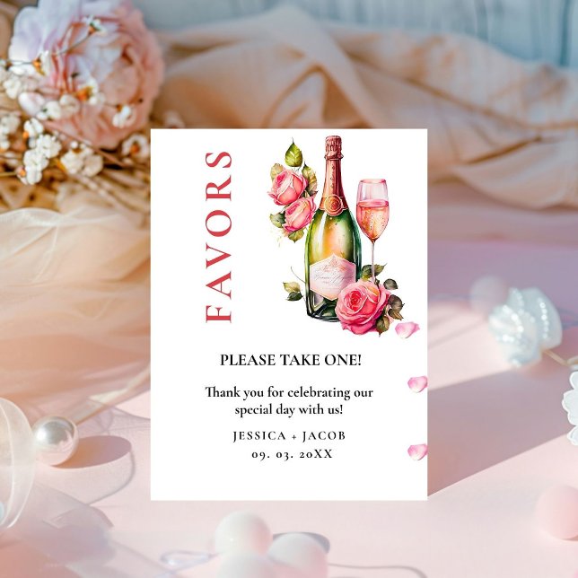Petals and prosecco Bridal Shower Favours sign (Creator Uploaded)
