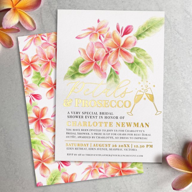 Petals and Prosecco Bridal Shower Frangipani art (Creator Uploaded)