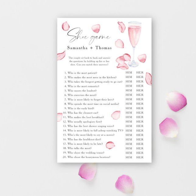 Petals and Prosecco bridal shower Shoe game (Creator Uploaded)