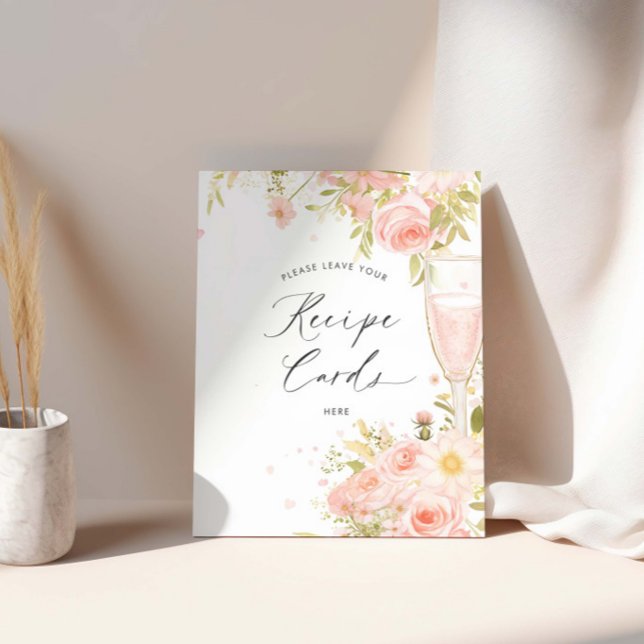 Petals And Prosecco Leave Your recipe Cards  Poster (Creator Uploaded)