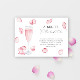 Petals and Prosecco - Recipe for the bride to be Enclosure Card