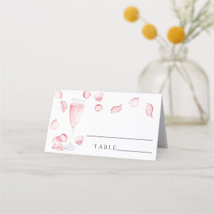 Petals and prosecco - wedding place cards