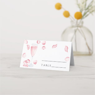 Petals and prosecco - wedding place cards