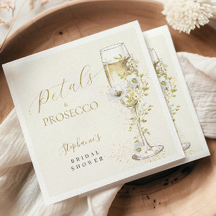 Petals and Prosecco Wildflowers Bridal Shower  Napkin