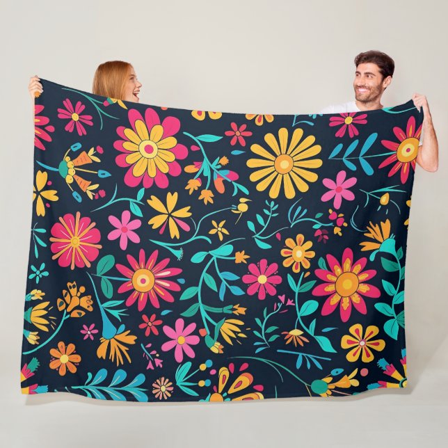 Petals in Harmony 60x80 Fleece Blanket (In Situ)