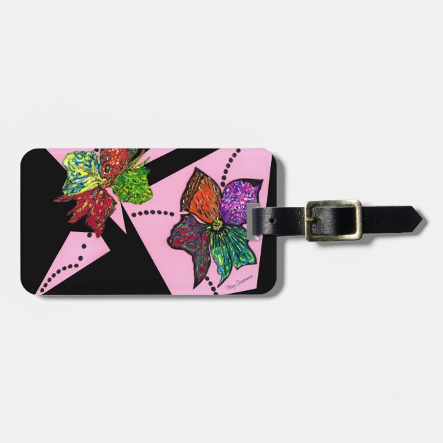 "Petals In Motion" Luggage Tag (Front Horizontal)