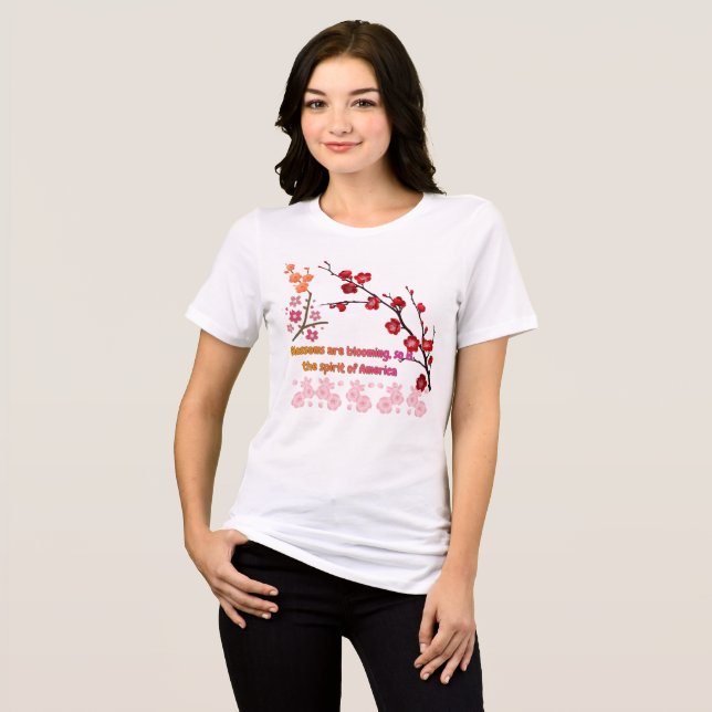 Petals in Pink Harmony Tri-Blend Shirt (Front Full)