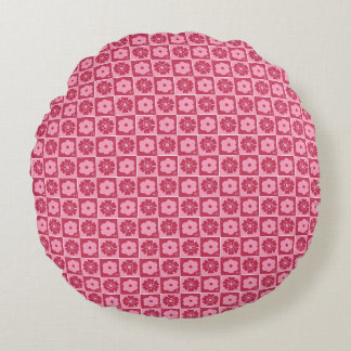 Petals In Silence 02. Floral Pattern. Round Cushion