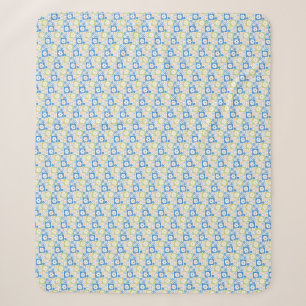 Petals In Silence 06. Floral pattern. Sherpa Blanket