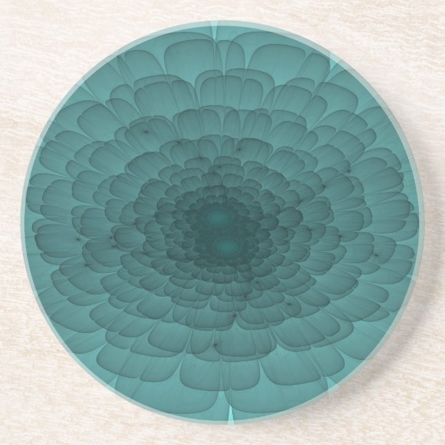 Petals in Teal Coaster (Front)