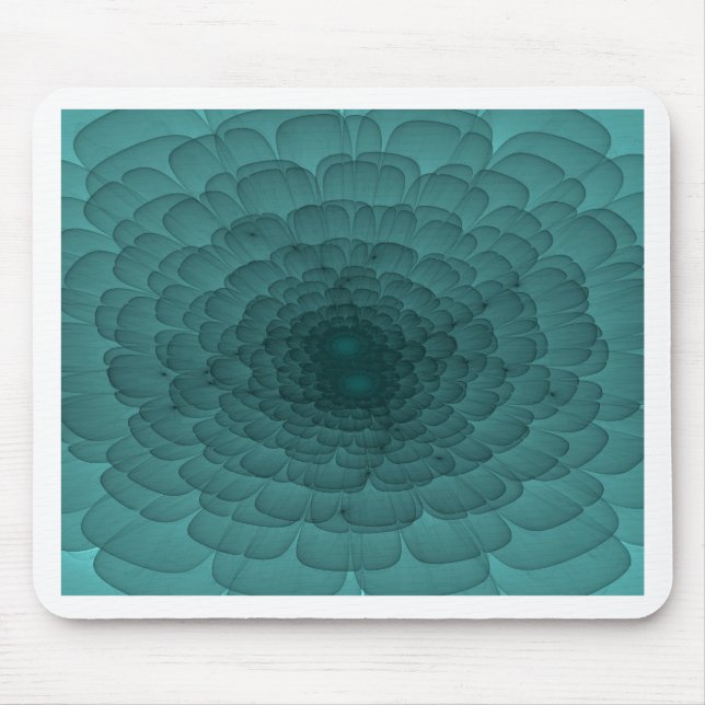 Petals in Teal Mouse Pad (Front)
