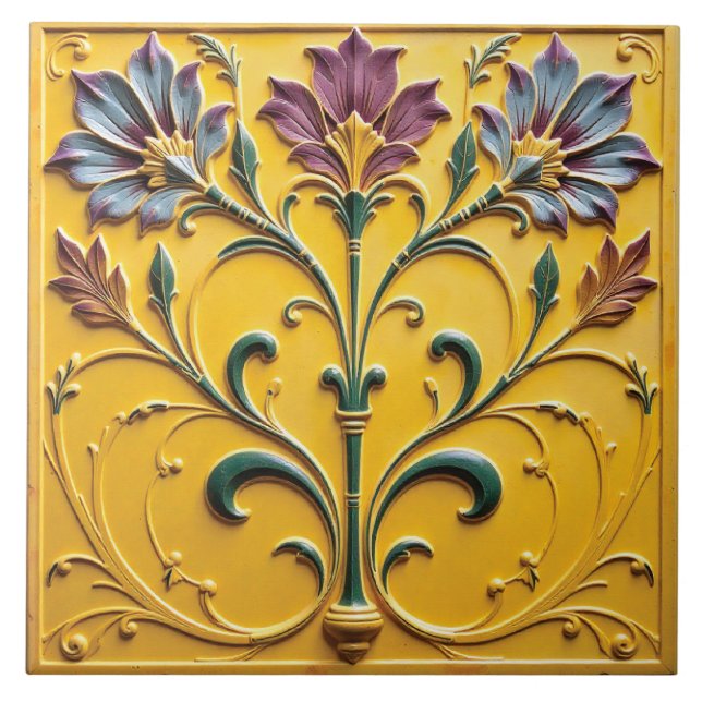 Petals in the Sun Ceramic Tile (Front)
