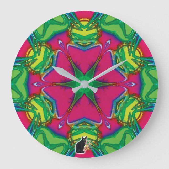 Petals Kaleidoscope Large Clock (Front)