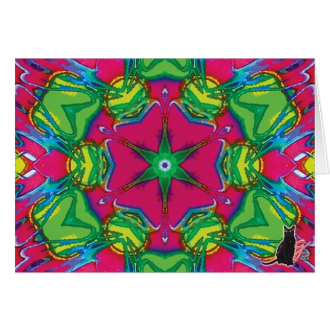 Petals KC Kaleidoscope Greeting Card (Front Horizontal)