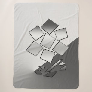 Petals of chrome sherpa blanket