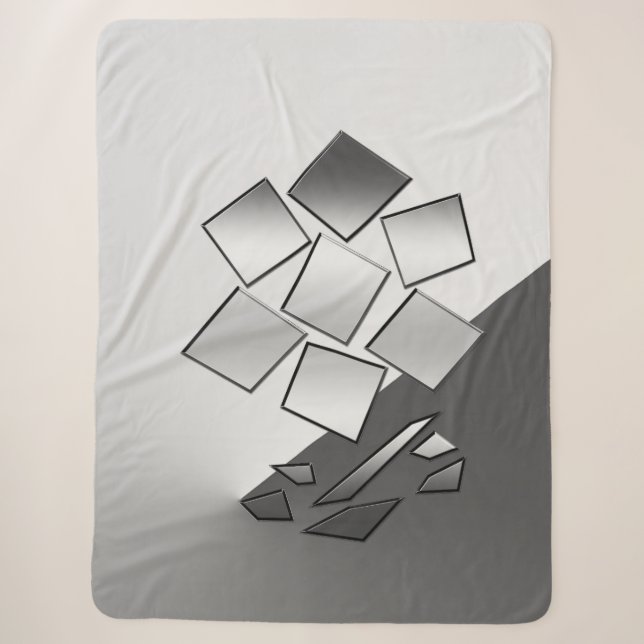 Petals of chrome sherpa blanket (Front)