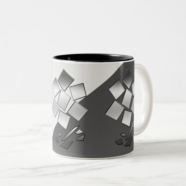 Petals of chrome Two-Tone coffee mug (Front Right)