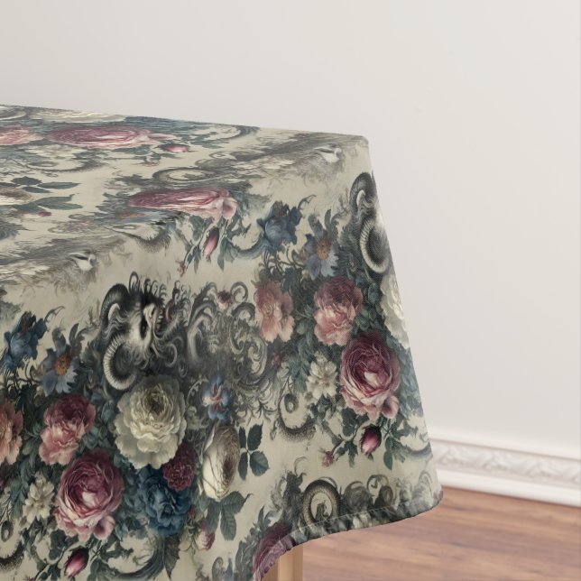 Petals of Decadence – Gothic Medium Pattern Tablecloth (In Situ)
