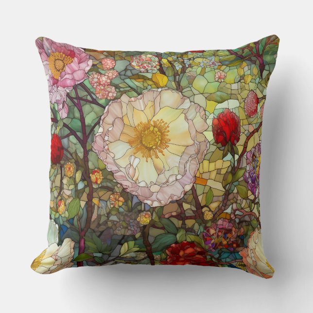 Petals Of Glass Botanical Cushion (Front)