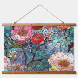 Petals of Glass Botanical Hanging Tapestry