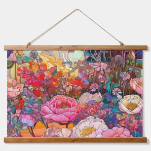 Petals of Glass Botanical Hanging Tapestry
