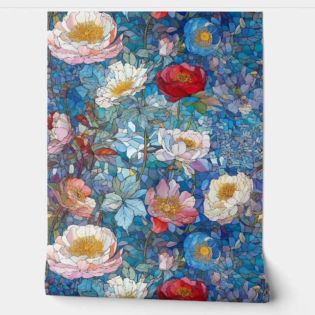 Petals of Glass Botanical Wallpaper (Unrolling)