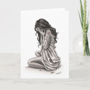 Petals of Sorrow Greeting Card