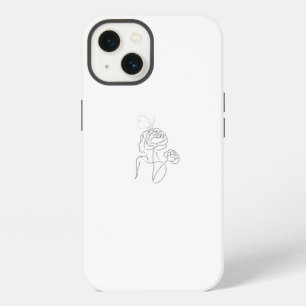 Petals & Peace - Minimalist Female Line Art iPhone 13 Case