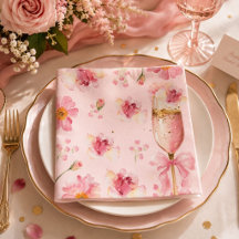 Petals, Pearls & Prosecco Bridal Shower Invitation