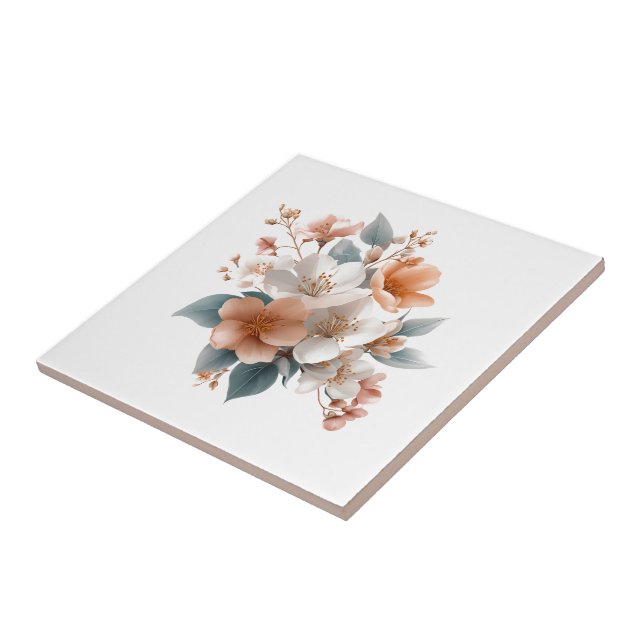 🌸 Petals & Porcelain Perfection! 🌿✨ Ceramic Tile (Side)