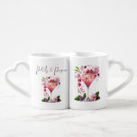 Petals & Prosecco Blush Pink Floral Bridal Shower  Coffee Mug Set<br><div class="desc">Elegant Garden Flowers with Glass of Champagne,  Berries and text "Petals and Prosecco" Floral themed Bridal shower Coffee Mug Set in lilac,  lavender,  blush pink,  peach,  apricot and greenery colours.</div>