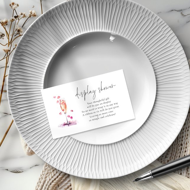 Petals Prosecco Bridal Display Shower Enclosure Card (Creator Uploaded)