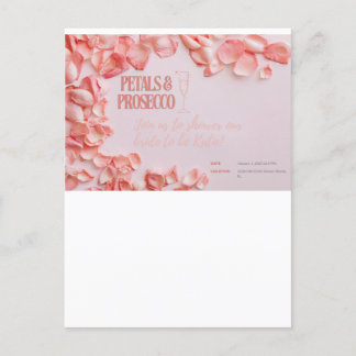 Petals & Prosecco Bridal Invitation Postcard