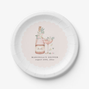 Petals & Prosecco Bridal Shower Bachelorette Paper Plate