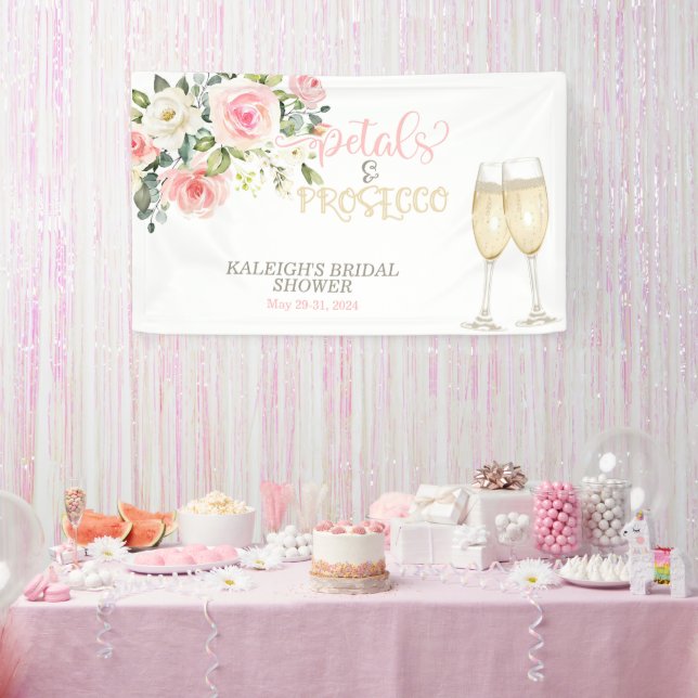 Petals & Prosecco Bridal Shower Banner (Party)