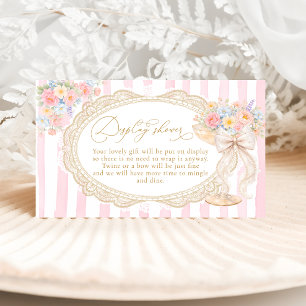 Petals Prosecco Bridal Shower Display Shower Enclosure Card