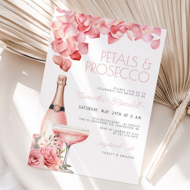 Petals & Prosecco Bridal Shower Invitation (Creator Uploaded)