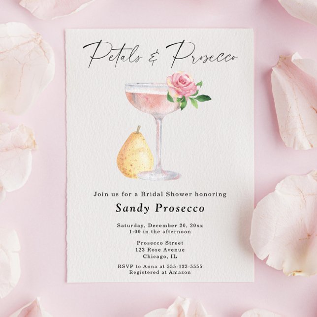 Petals & Prosecco Bridal Shower Invitation (Creator Uploaded)
