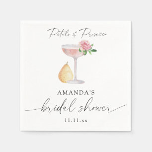 Petals & Prosecco - bridal shower Napkin