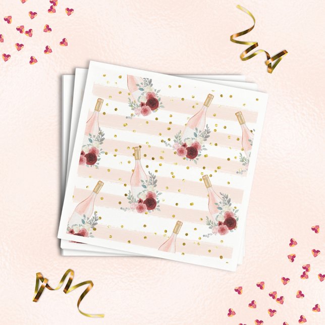 Petals & Prosecco Bridal Shower Napkins (Creator Uploaded)
