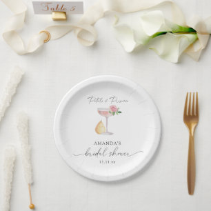 Petals & Prosecco - bridal shower Paper Plate