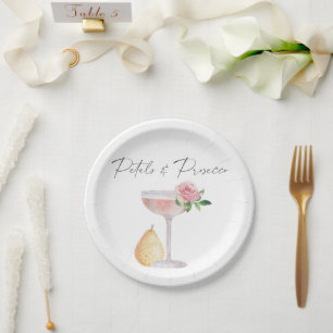 Petals & Prosecco - bridal shower Paper Plate