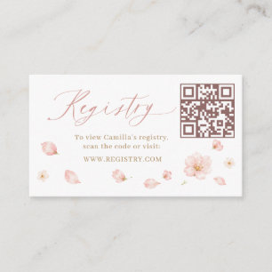 Petals & Prosecco Bridal Shower Registry Enclosure Card
