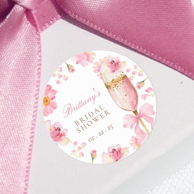 Petals Prosecco Bridal Shower Sticker (Creator Uploaded)