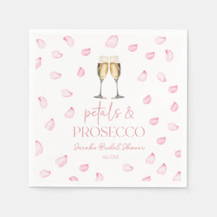Petals & Prosecco Champagne Bridal Shower Napkin